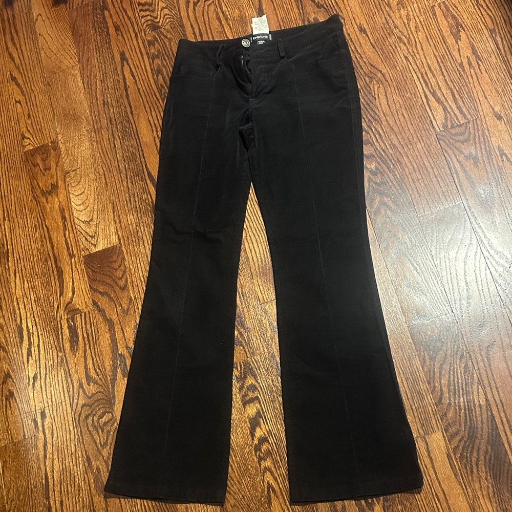 Bebe Black Flare Corduroy Pants